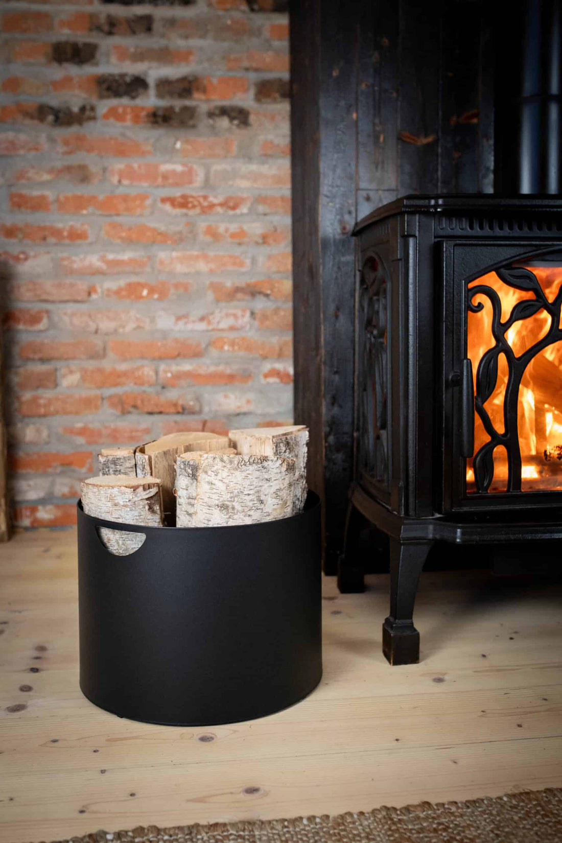 Stalowe nosidło na drewno kominkowe Modern - Kapaga