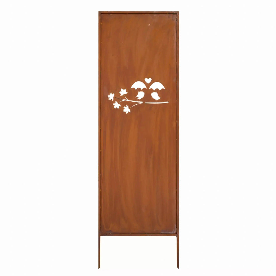 Panel Ogrodowy z Motywem Ptaki na Gałęzi - Rdzewiona Stal, 160 cm - Kapaga