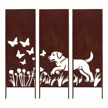 Komplet 3 paneli dekoracyjnych - Motyw psa - Kapaga