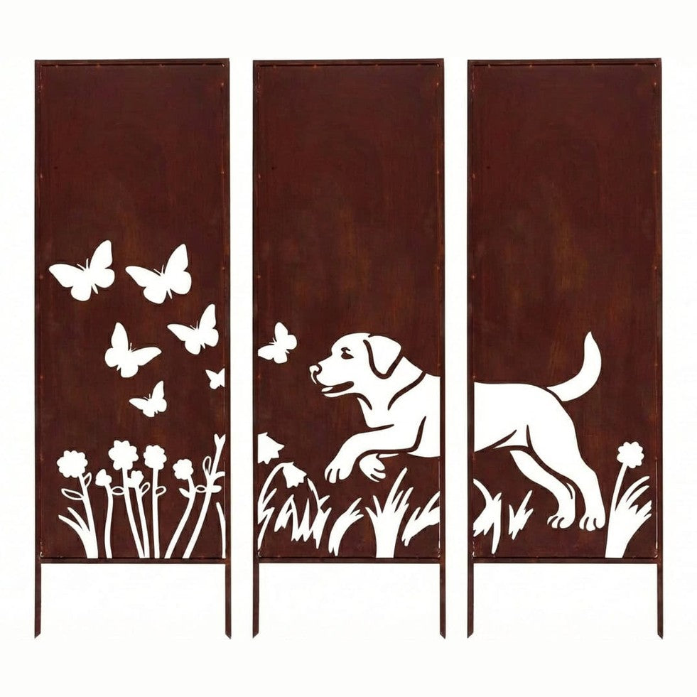Komplet 3 paneli dekoracyjnych - Motyw psa - Kapaga