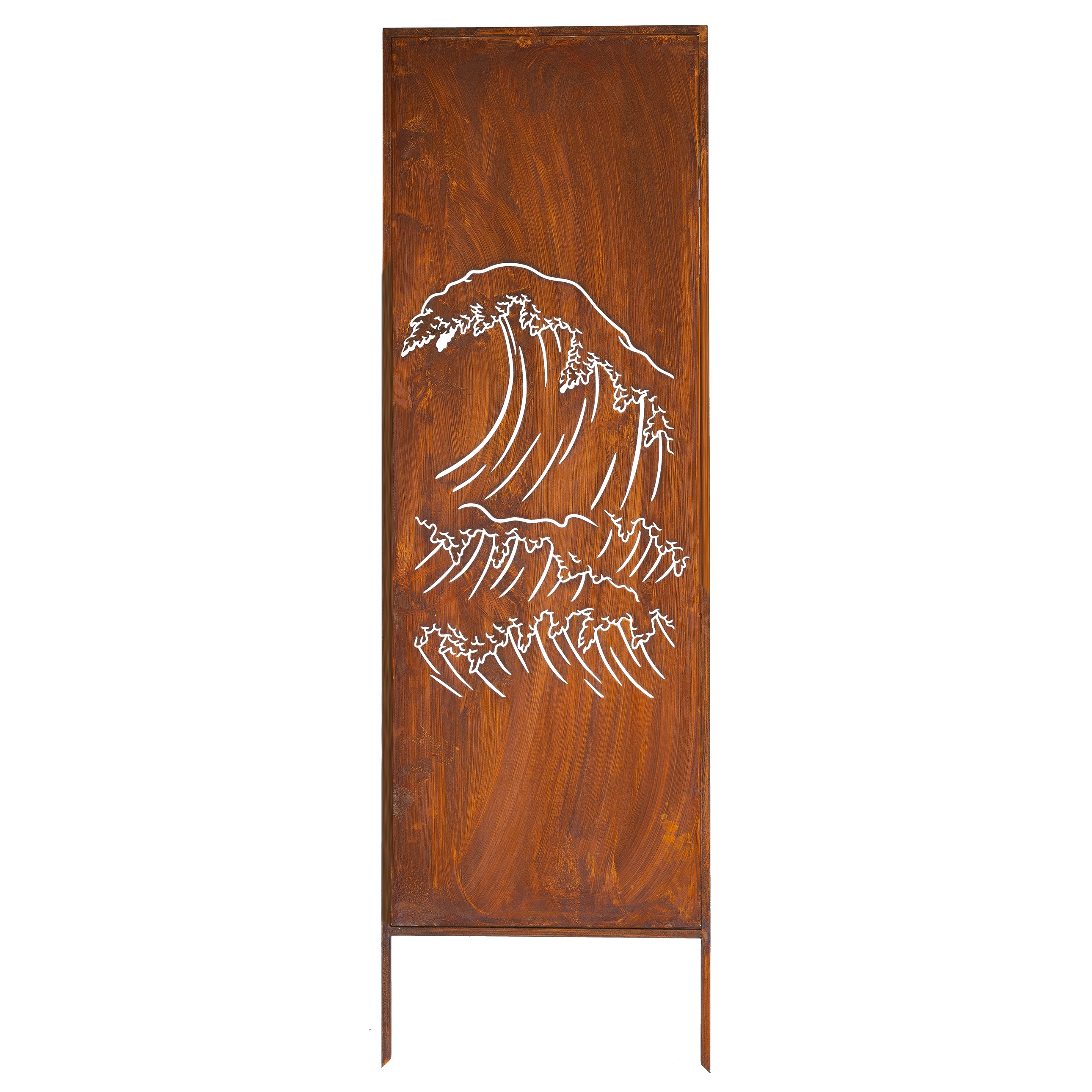 Panel ogrodowy Corten - Parawan z falami 160 x 50 cm