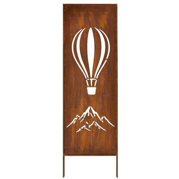 Panel ogrodowy Corten - Parawan z balonem 160 x 50 cm