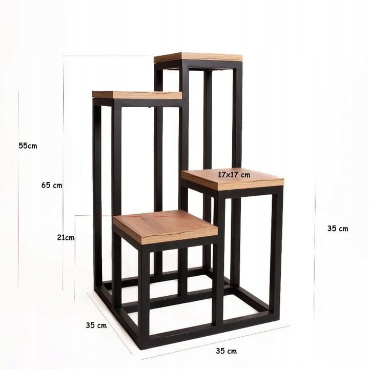 Designerski Stojak na Rośliny - Kwietnik Kaskadowy w Stylu Loft - Kapaga