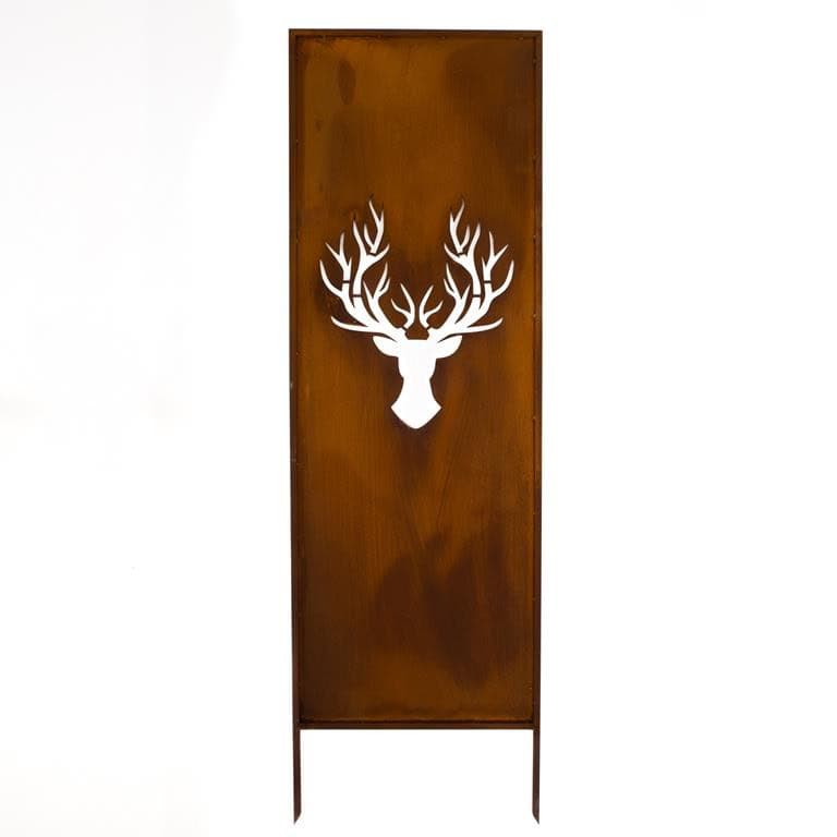 Osłona Ogrodowa Corten Jeleń 160×50 cm - Stylowy Panel Dekoracyjny - Kapaga