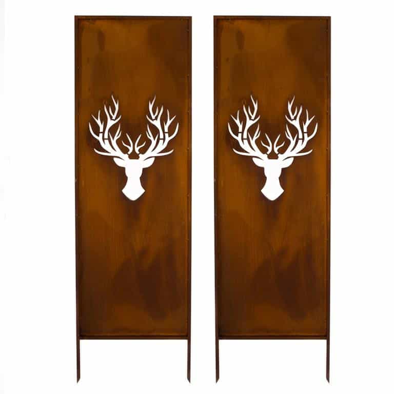 Osłona Ogrodowa Corten Jeleń 160×50 cm - Stylowy Panel Dekoracyjny - zdjęcie 2 - Kapaga