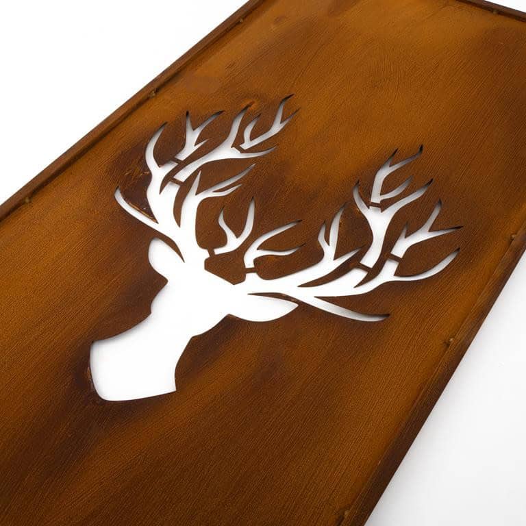 Osłona Ogrodowa Corten Jeleń 160×50 cm - Stylowy Panel Dekoracyjny - zdjęcie 3 - Kapaga
