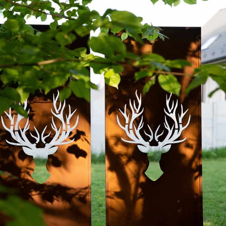 Osłona Ogrodowa Corten Jeleń 160×50 cm - Stylowy Panel Dekoracyjny - zdjęcie 7 - Kapaga
