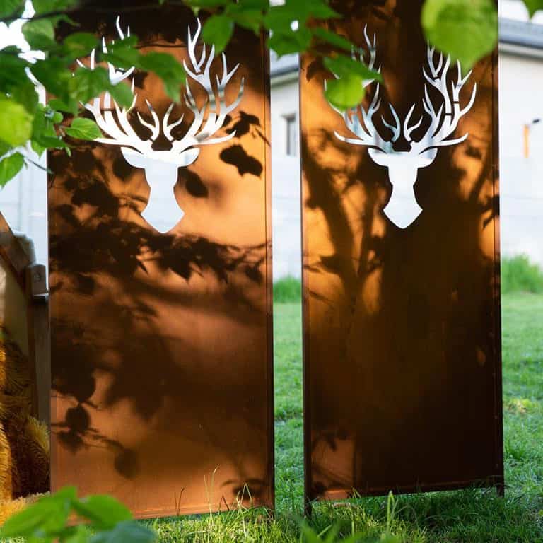 Osłona Ogrodowa Corten Jeleń 160×50 cm - Stylowy Panel Dekoracyjny - zdjęcie 8 - Kapaga