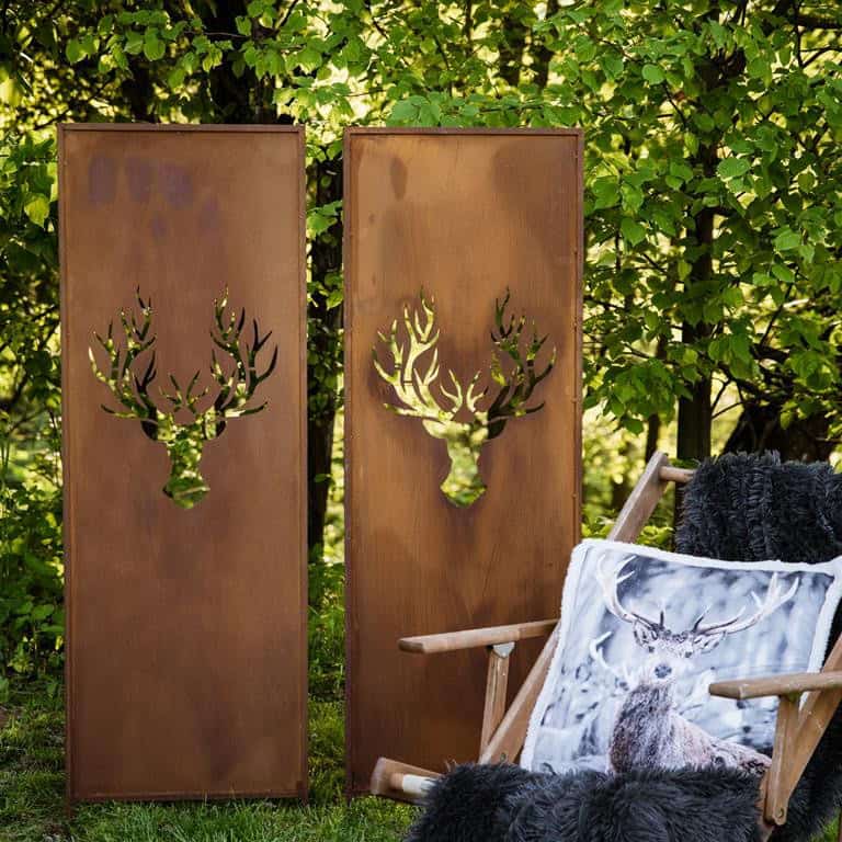 Osłona Ogrodowa Corten Jeleń 160×50 cm - Stylowy Panel Dekoracyjny - zdjęcie 6 - Kapaga