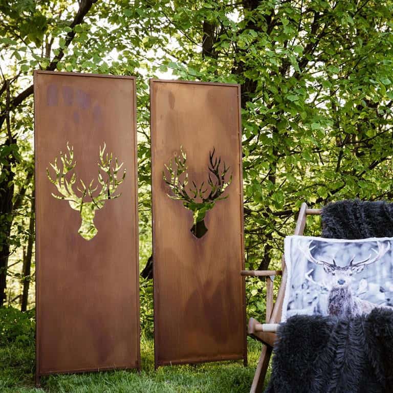 Osłona Ogrodowa Corten Jeleń 160×50 cm - Stylowy Panel Dekoracyjny - zdjęcie 5 - Kapaga