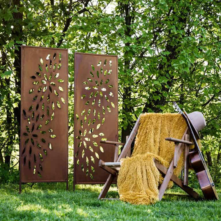 Panel Ogrodowy Ażurowy Corten CNC 160×50 cm - Dekoracyjna Osłona Rustykalna - zdjęcie 10 - Kapaga