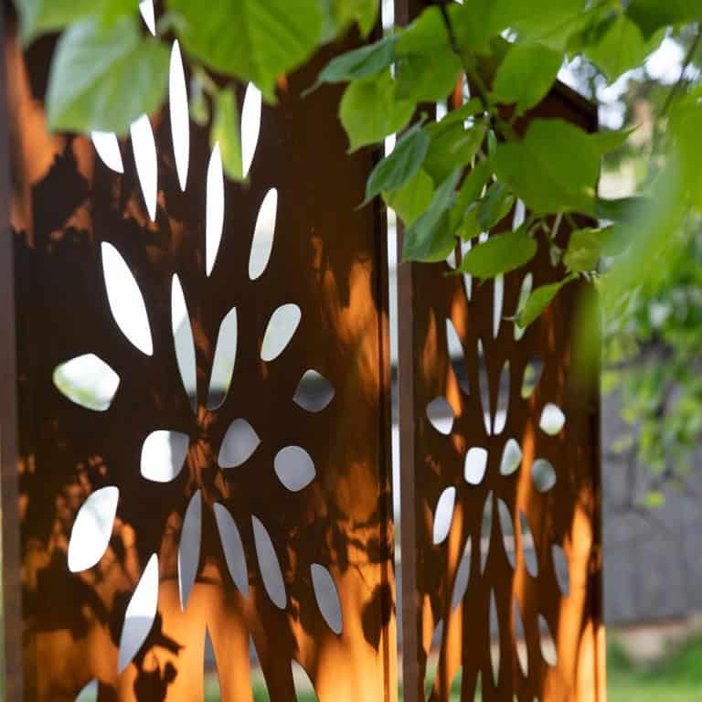 Panel Ogrodowy Ażurowy Corten CNC 160×50 cm - Dekoracyjna Osłona Rustykalna - zdjęcie 3 - Kapaga