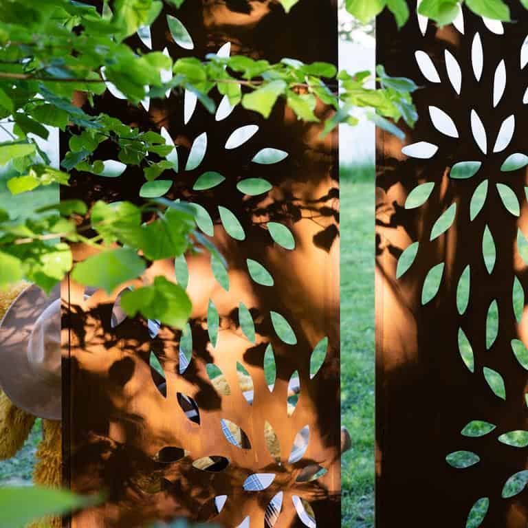 Panel Ogrodowy Ażurowy Corten CNC 160×50 cm - Dekoracyjna Osłona Rustykalna - zdjęcie 4 - Kapaga