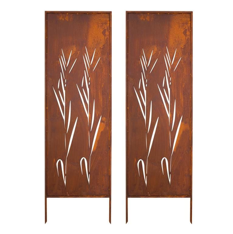 Panel Parawan Corten 160 x 50 - Wytrzymała Osłona na Krzewy i Dekoracja Ogrodu - Kapaga