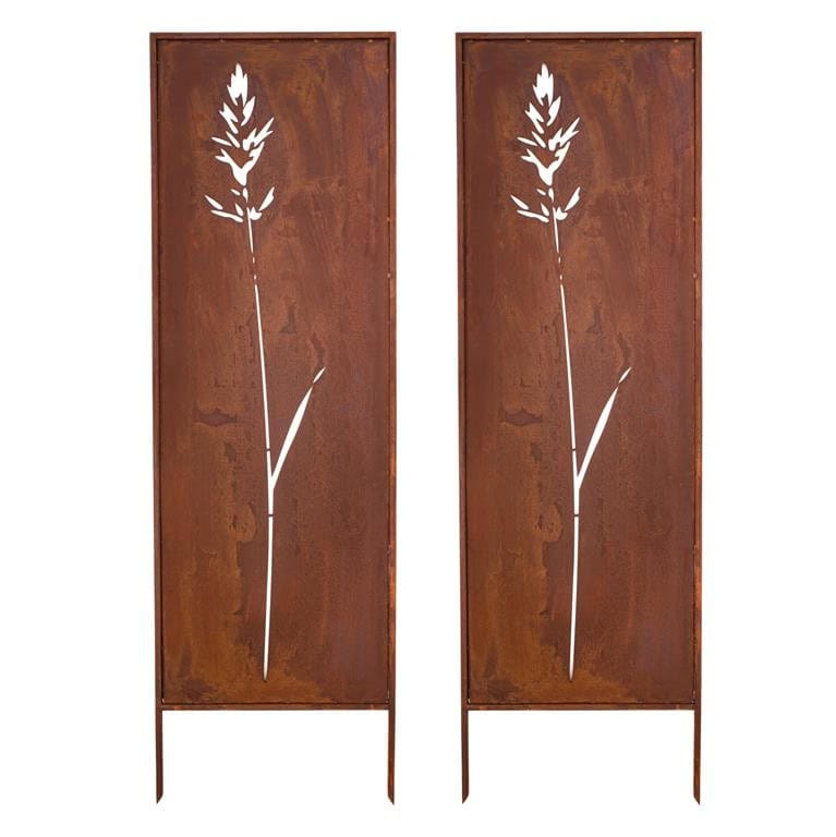 Panel Ogrodowy Corten Miskant 160 x 50 cm - Metalowy Parawan Osłona - zdjęcie 2 - Kapaga