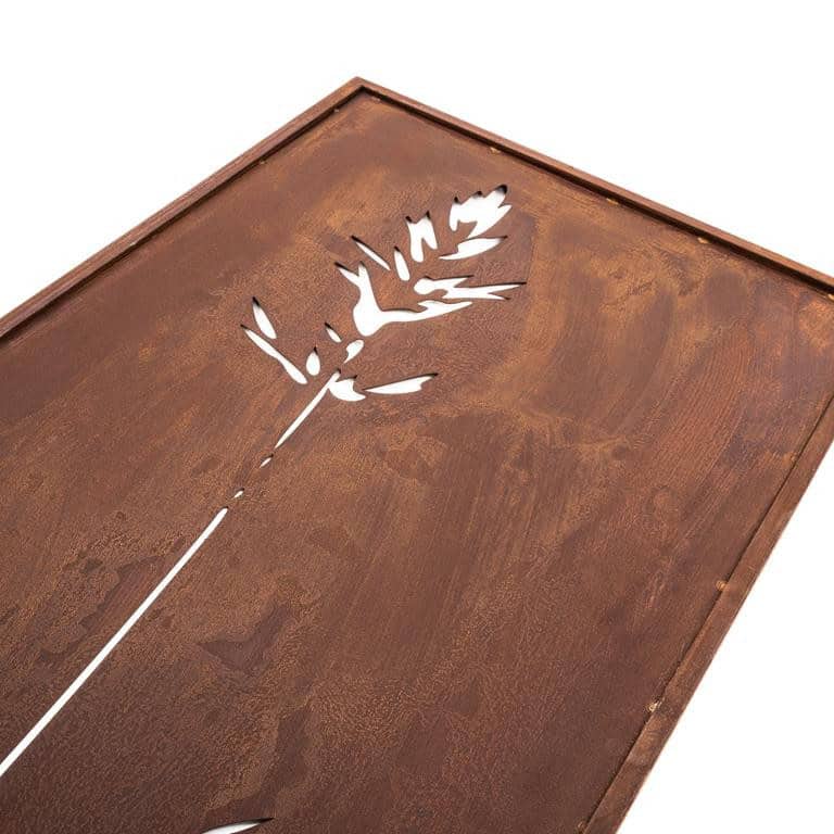 Panel Ogrodowy Corten Miskant 160 x 50 cm - Metalowy Parawan Osłona - zdjęcie 4 - Kapaga