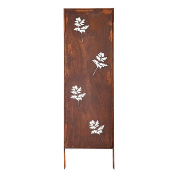 Dekoracyjny Panel Ogrodowy Parawan Corten 4 Kwiaty Metalowe 160 x 50 cm - Kapaga