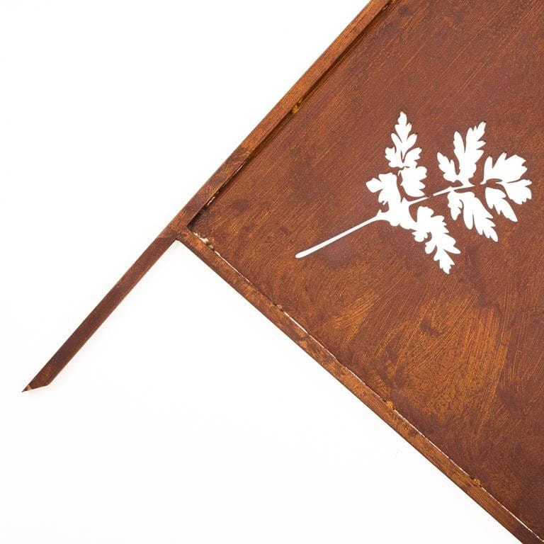 Dekoracyjny Panel Ogrodowy Parawan Corten 4 Kwiaty Metalowe 160 x 50 cm - zdjęcie 3 - Kapaga