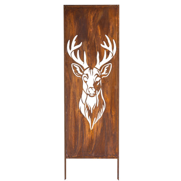 Panel ogrodowy Corten - Parawan z łosiem 160 x 50 cm