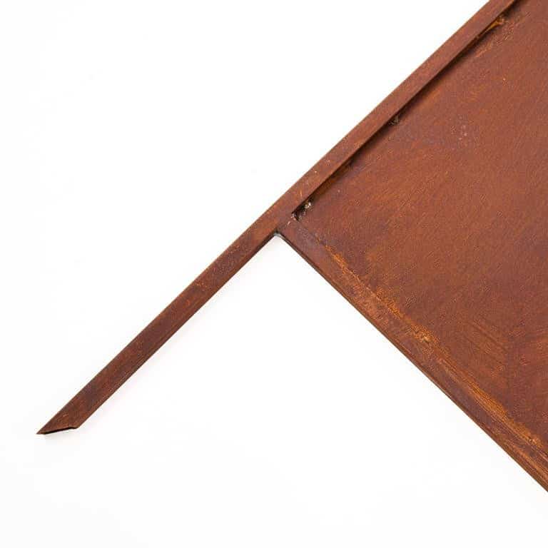 Panel Ogrodowy Parawan Osłona Corten Dwa Kwiaty 160 x 50 cm - Dekoracja Ogrodowa Metalowa - zdjęcie 4 - Kapaga