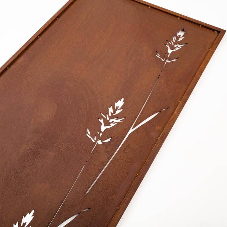 Panel Ogrodowy Parawan Corten Osłona Krzewów 160 x 50 cm Dekoracyjny Metalowy - Kapaga