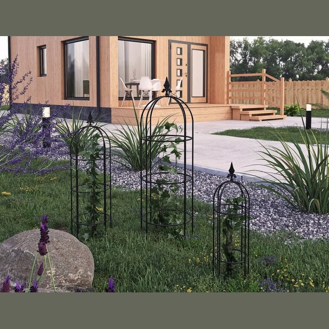 Duża metalowa pergola ‘Róże’ - elegancki czarny trejaż ogrodowy - zdjęcie 2 - Kapaga