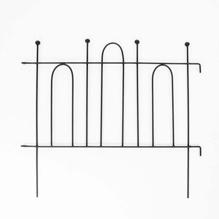 Czarny Płotek Ogrodowy Metalowy Spawany 60 cm - Solidne Stalowe Obrzeże do Ogrodu - Kapaga