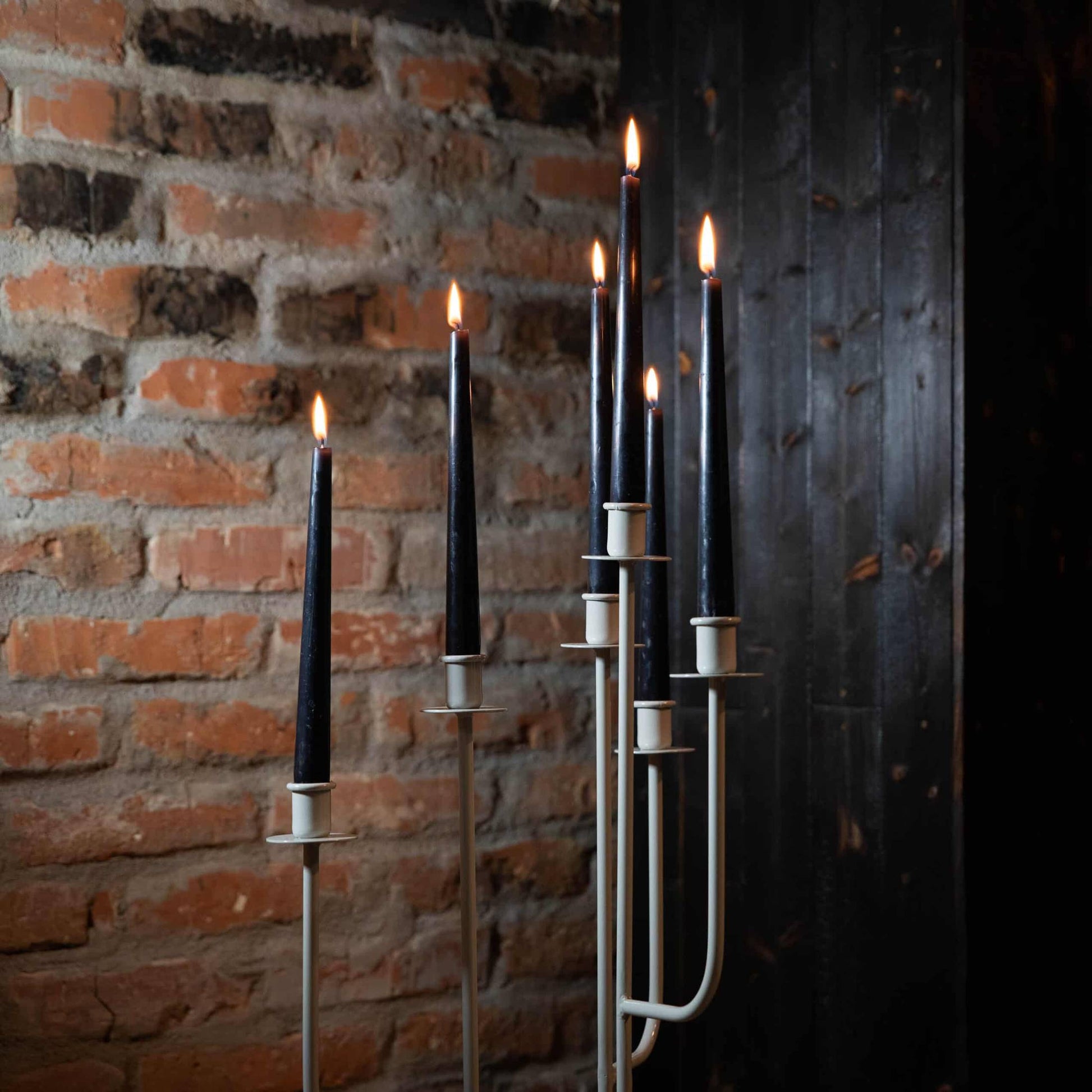 Biały Loftowy Świecznik Kandelabr 6 Ramion - 98 cm - zdjęcie 4 - Kapaga