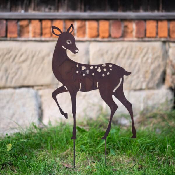 Metalowa Sarna Bambi - Rustykalna Ozdoba Ścienna i Ogrodowa - zdjęcie 2 - Kapaga