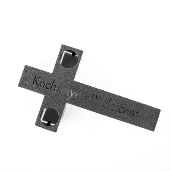 Znicz „Kochanym Rodzicom” - Elegancka Dekoracja Metalowa na Nagrobek - Kapaga