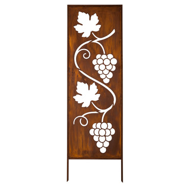 Panel ogrodowy Corten - Parawan z winoroślą 160 x 50 cm