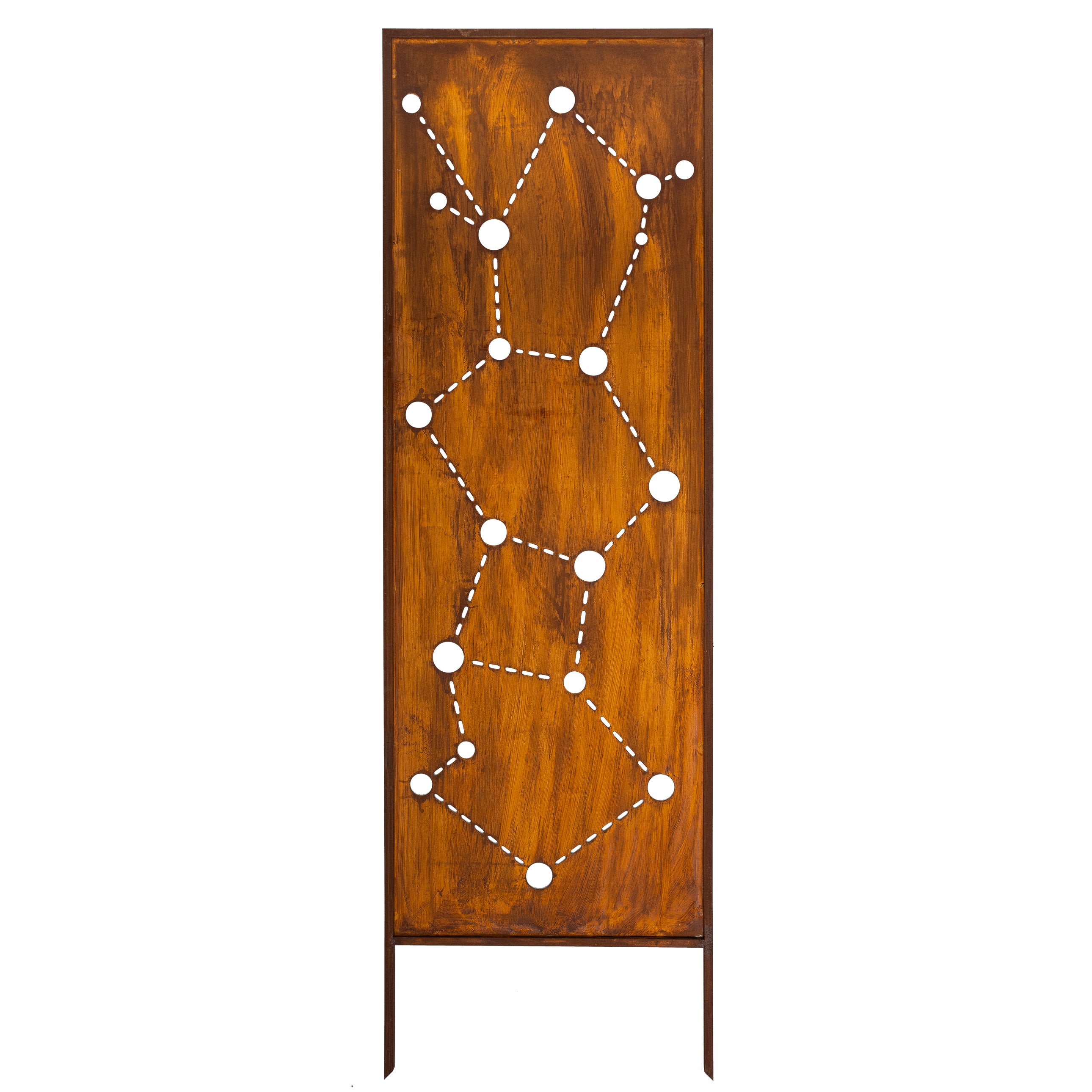 Panel ogrodowy Corten - Parawan z gwiazdozbiorem 160 x 50 cm