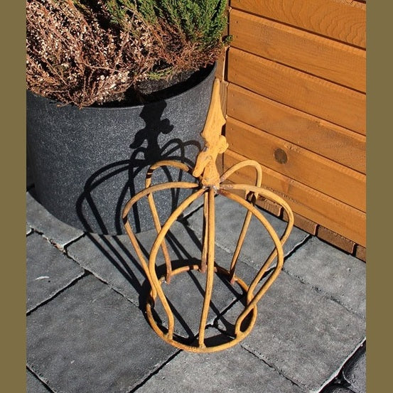 Korona Corten 30 cm - Metalowa Dekoracja Ogrodowa Królowej i Króla, Metaloplastyka do Ogrodu - Kapaga