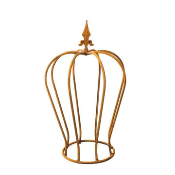 Korona Corten 30 cm - Metalowa Dekoracja Ogrodowa Królowej i Króla, Metaloplastyka do Ogrodu - Kapaga