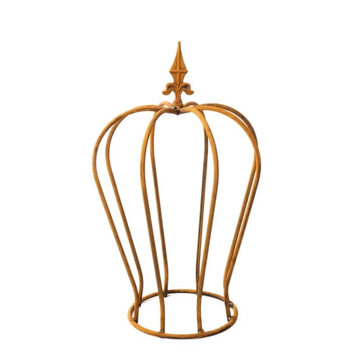 Korona Corten 30 cm - Metalowa Dekoracja Ogrodowa Królowej i Króla, Metaloplastyka do Ogrodu - Kapaga