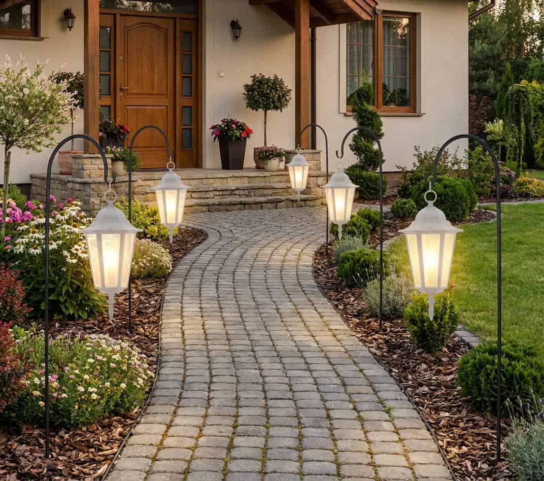 Wieszak Stojak na Latarnie Kwiaty 120 cm - Stalowy Uchwyt do Ozdabiania Ogrodu - zdjęcie 11 - Kapaga