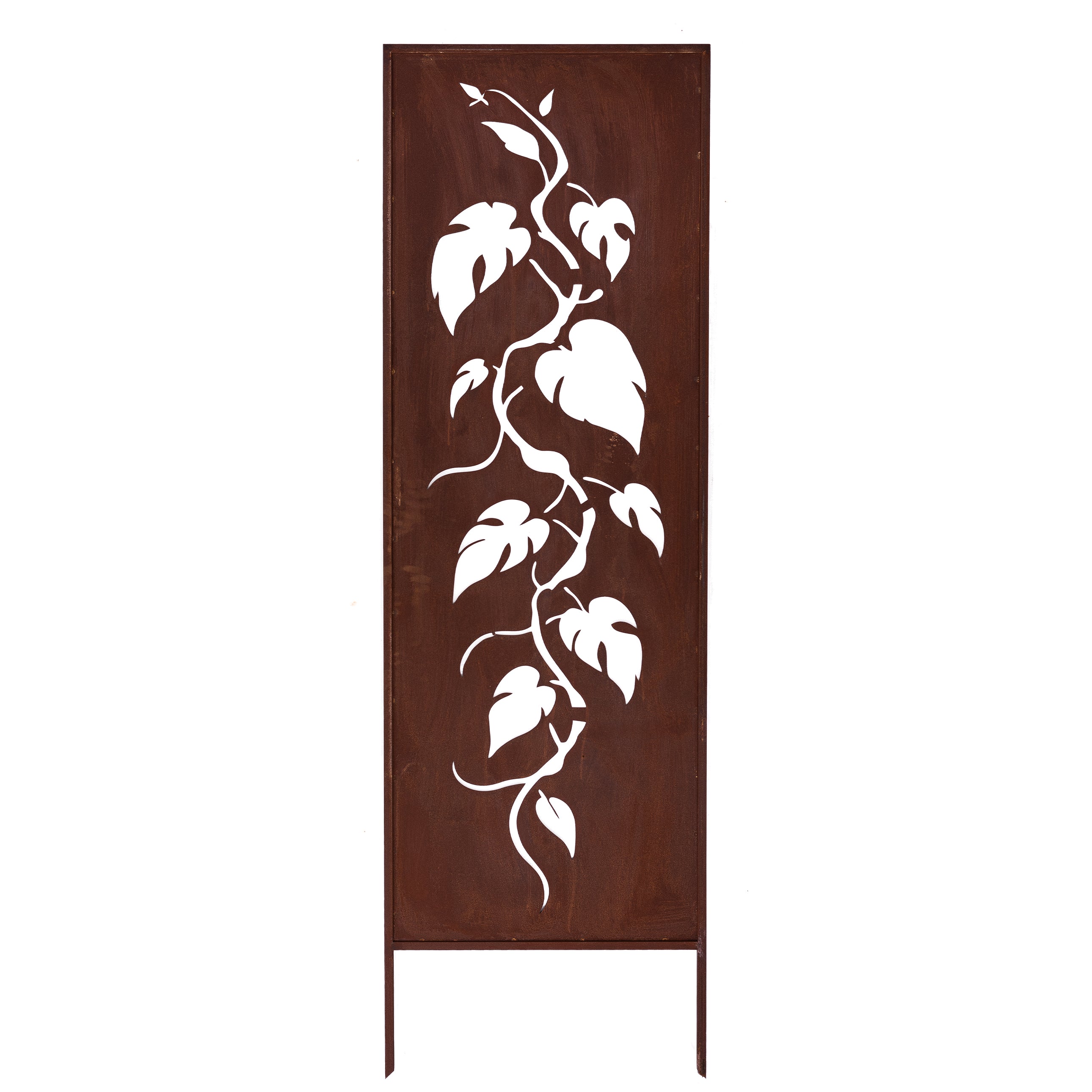 Panel ogrodowy Corten - Parawan z pnączem liściastym - 160 x 50 cm
