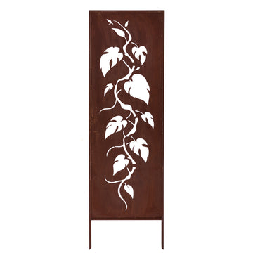 Panel ogrodowy Corten - Parawan z pnączem liściastym - 160 x 50 cm