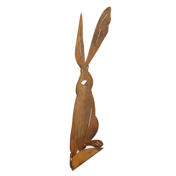 Metalowy Zając Wielkanocny 3D Corten 55 cm - Ozdoba na Stół i Ogród - zdjęcie 4 - Kapaga