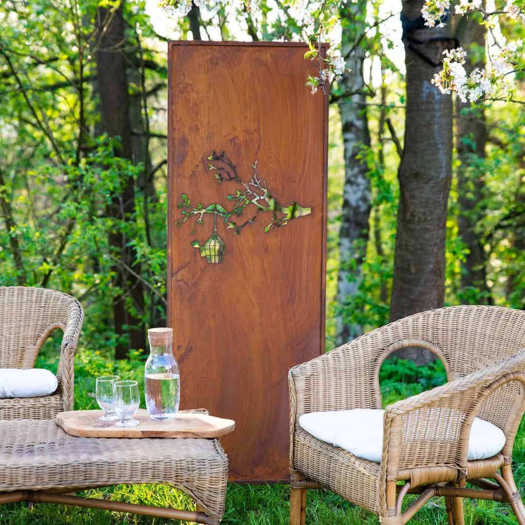 Dekoracyjny Panel Ogrodowy Ptak Corten 160 cm - Rustykalna Ozdoba - zdjęcie 6 - Kapaga