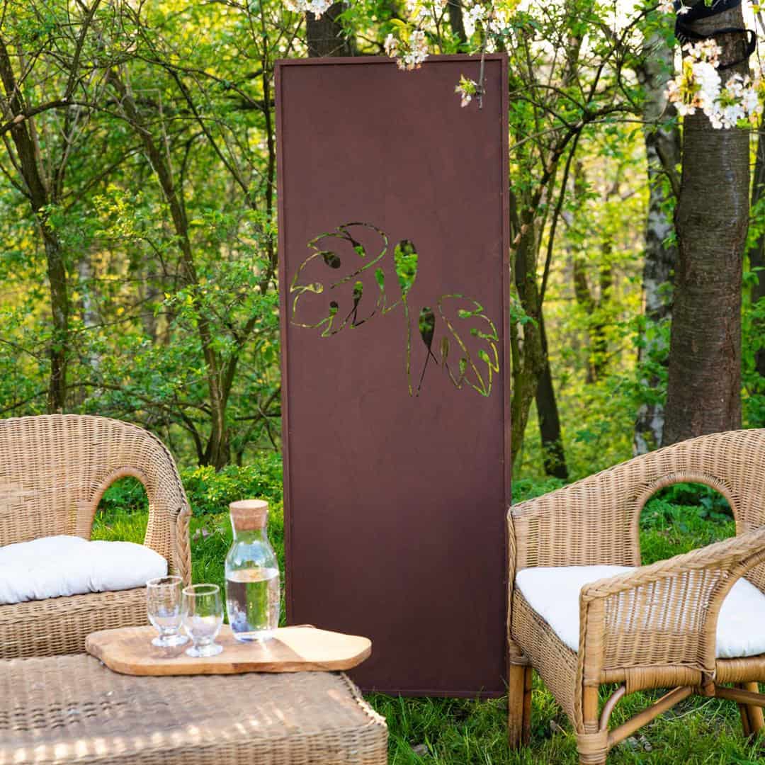 Dekoracyjny Panel Corten Monstera 160 cm - Nowoczesna Osłona - zdjęcie 3 - Kapaga