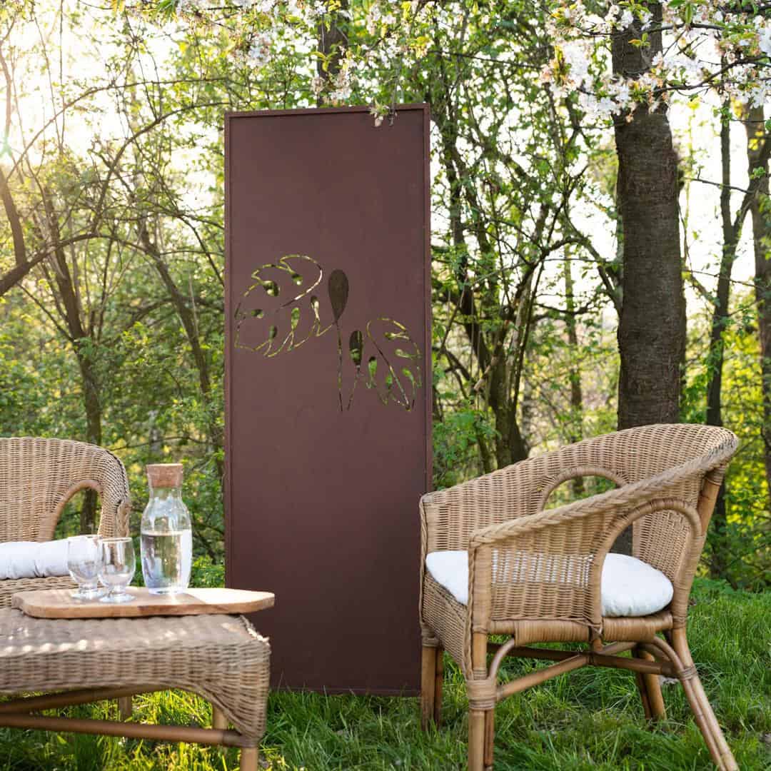 Dekoracyjny Panel Corten Monstera 160 cm - Nowoczesna Osłona - zdjęcie 4 - Kapaga