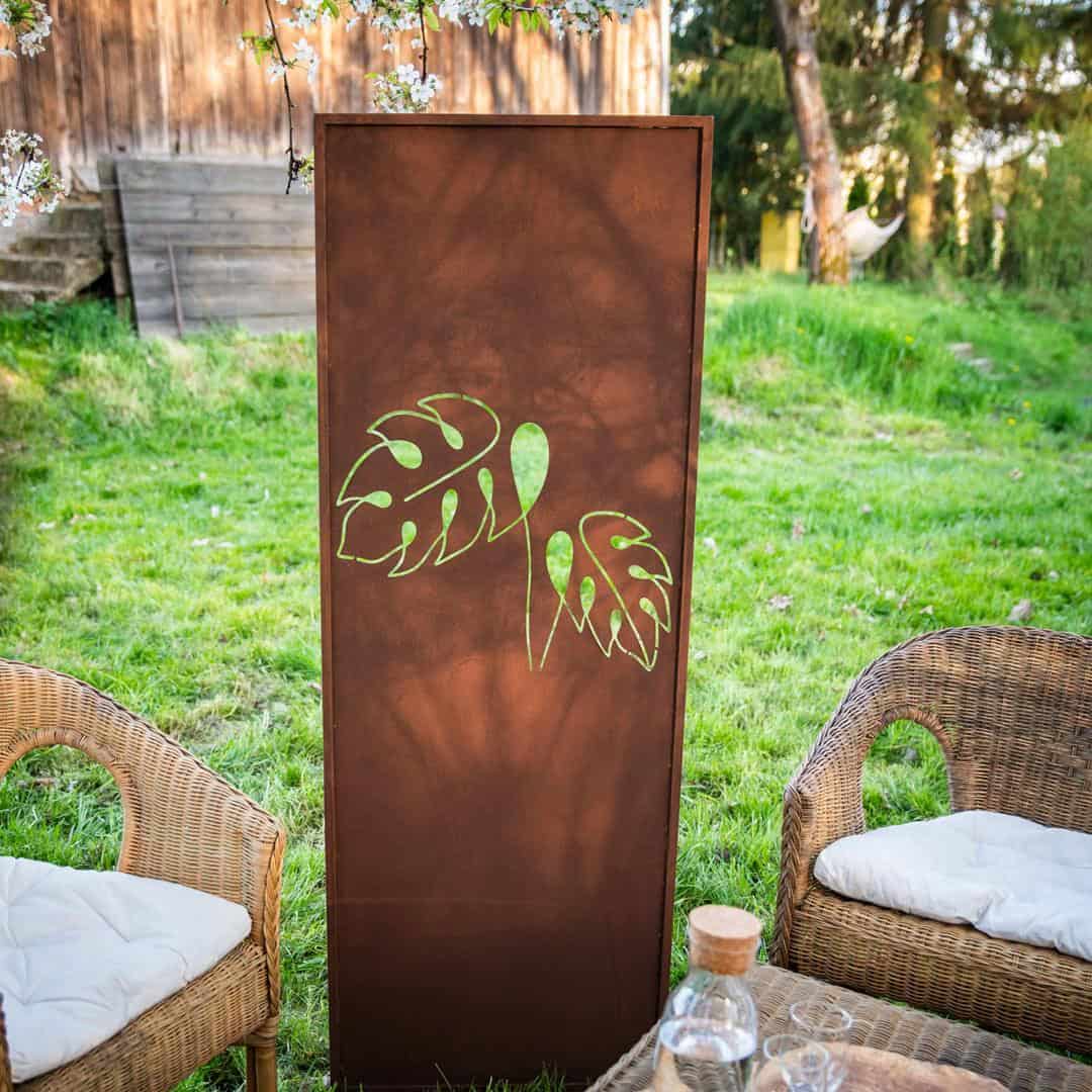 Dekoracyjny Panel Corten Monstera 160 cm - Nowoczesna Osłona - zdjęcie 5 - Kapaga