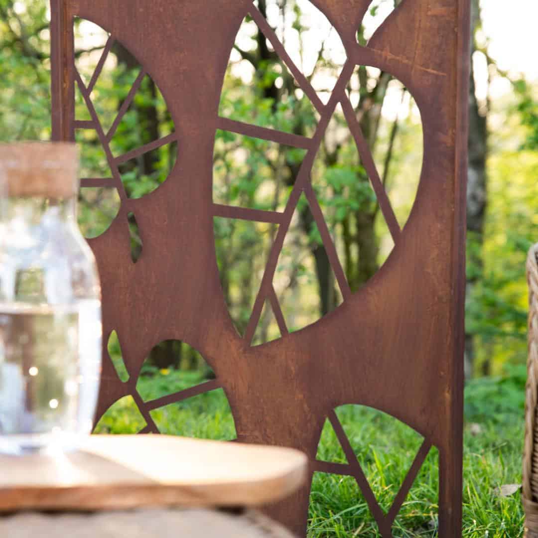 Ogrodzenie Metalowe Liście Corten 160 cm - Rustykalny Panel Ogrodowy Dekoracyjny - zdjęcie 5 - Kapaga