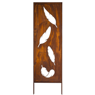 Panel ogrodowy Corten - Parawan z czterema piórami - 160 x 50 cm