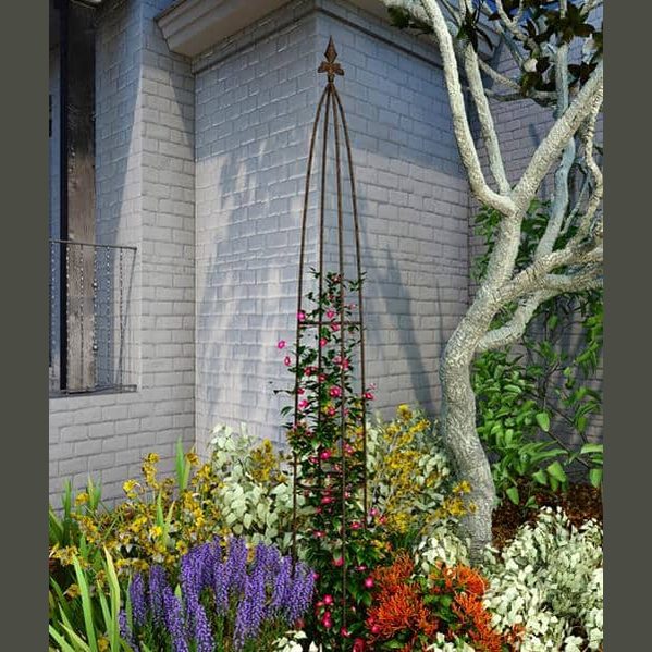 Pergola Ogrodowa Obelisk - Stalowa Podpora do Roślin Pnących 120/150/180 cm - Kapaga