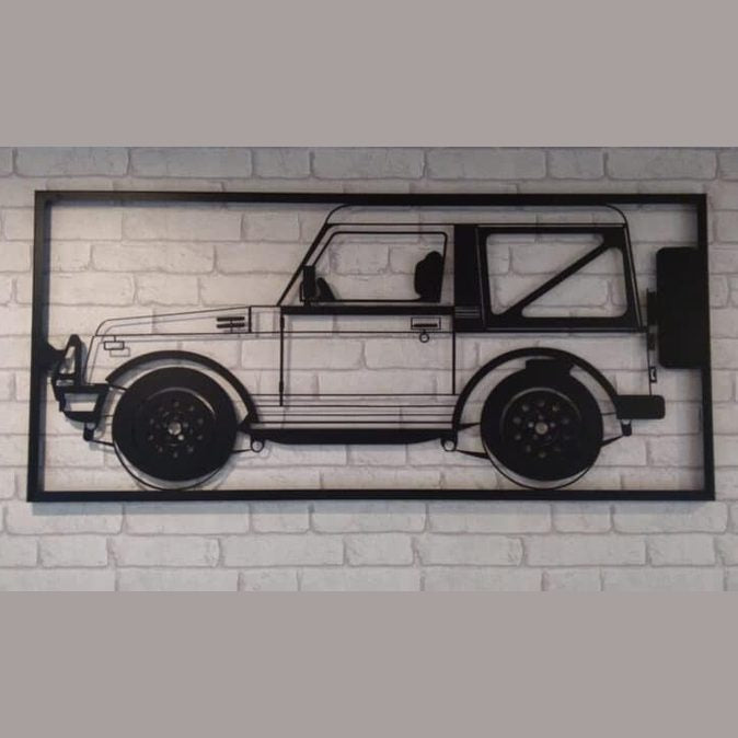 Suzuki Samurai SJ410 - Nowoczesna Dekoracja Ścienna z Metalu - zdjęcie 2 - Kapaga