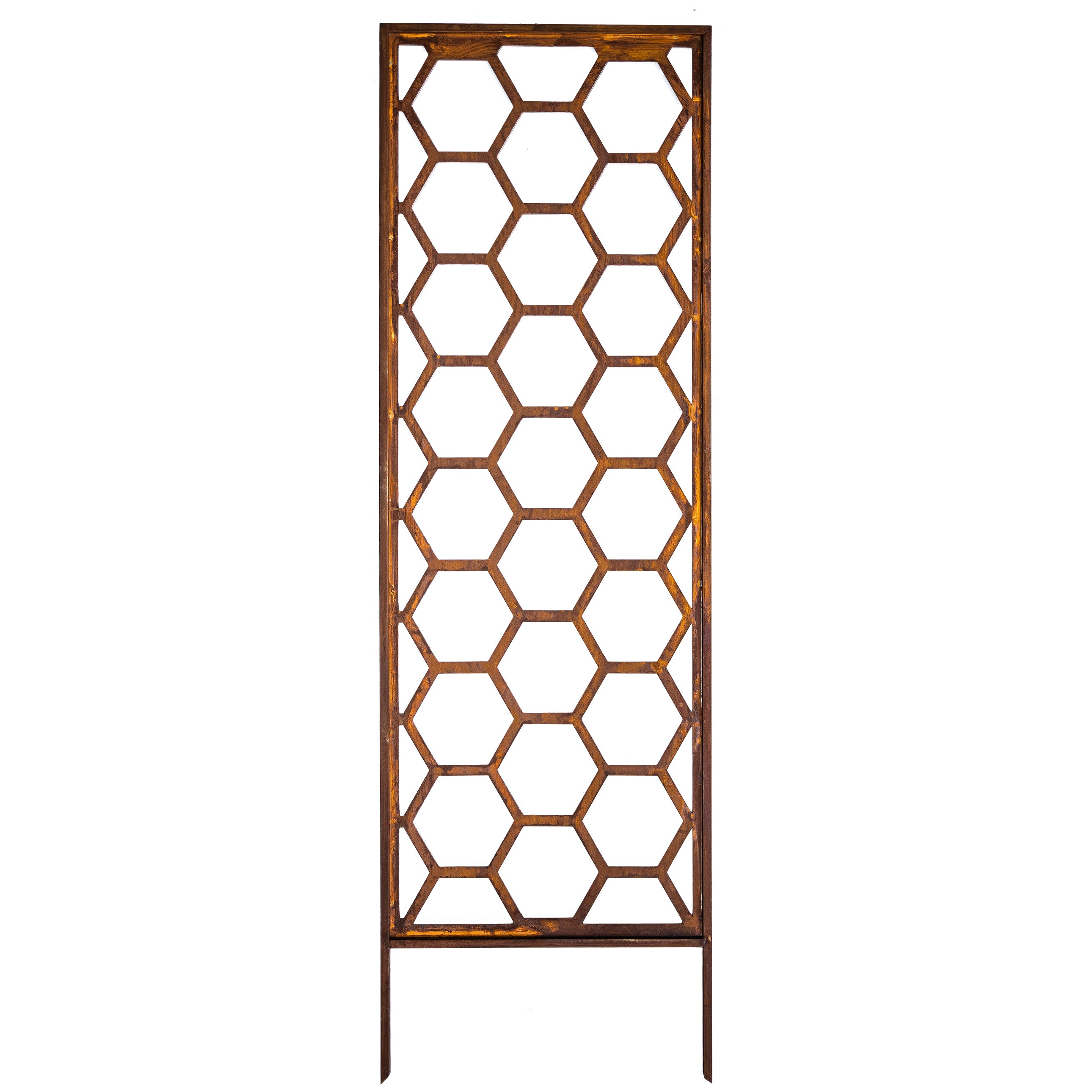 Panel ogrodowy Corten - Parawan z plastrem miodu - 160 x 50 cm