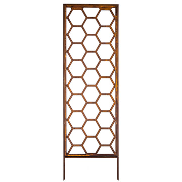 Panel ogrodowy Corten - Parawan z plastrem miodu - 160 x 50 cm