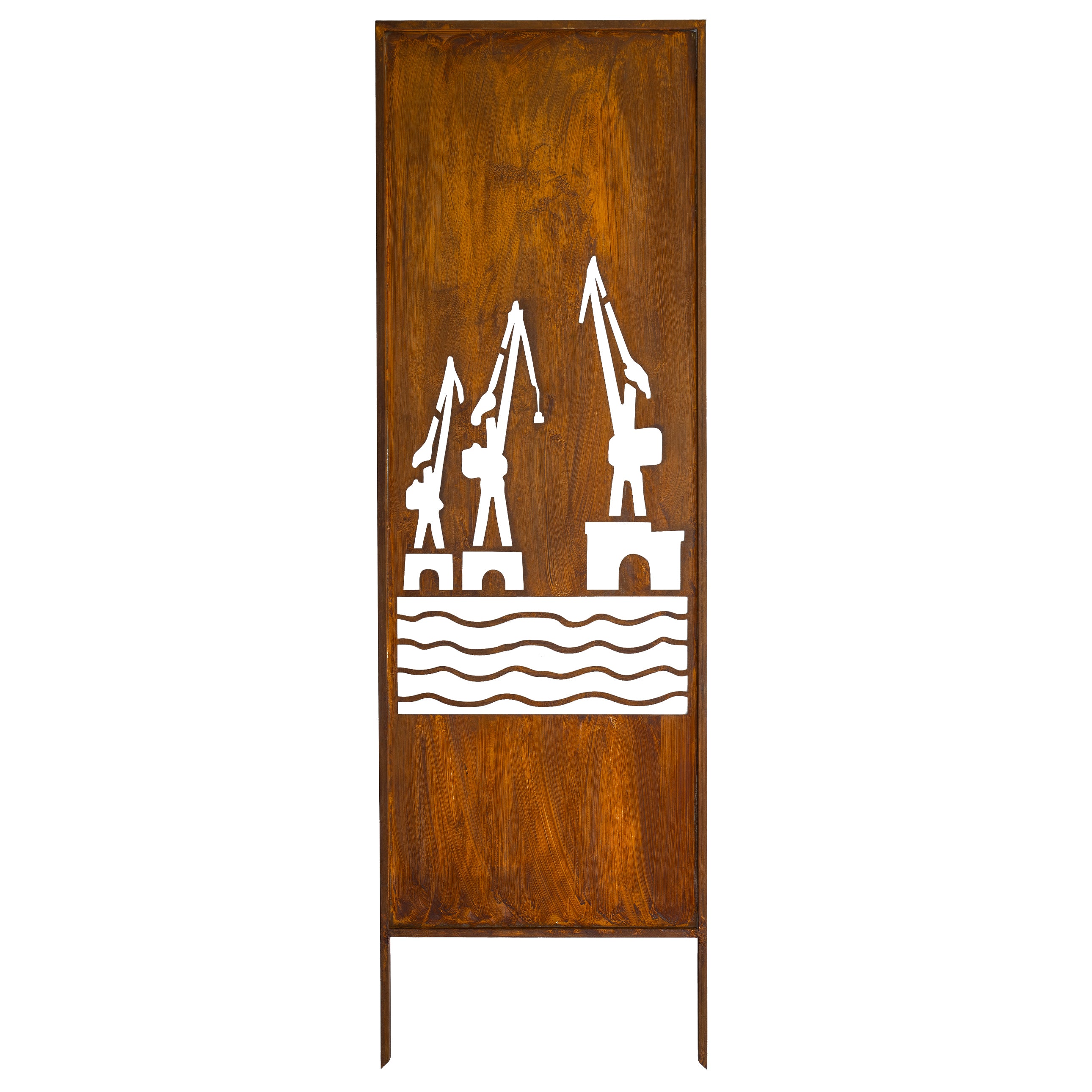Panel ogrodowy Corten - Parawan ze stocznią 160 x 50 cm